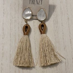 2/ $10 fringe & mother of pearl earrings